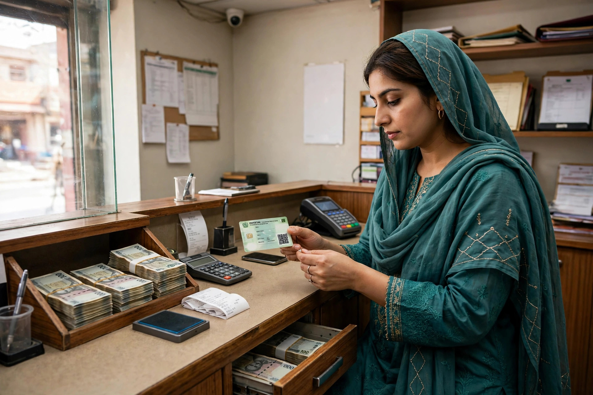 BISP beneficiary withdrawing quarterly payment after checking status on 8171 portal